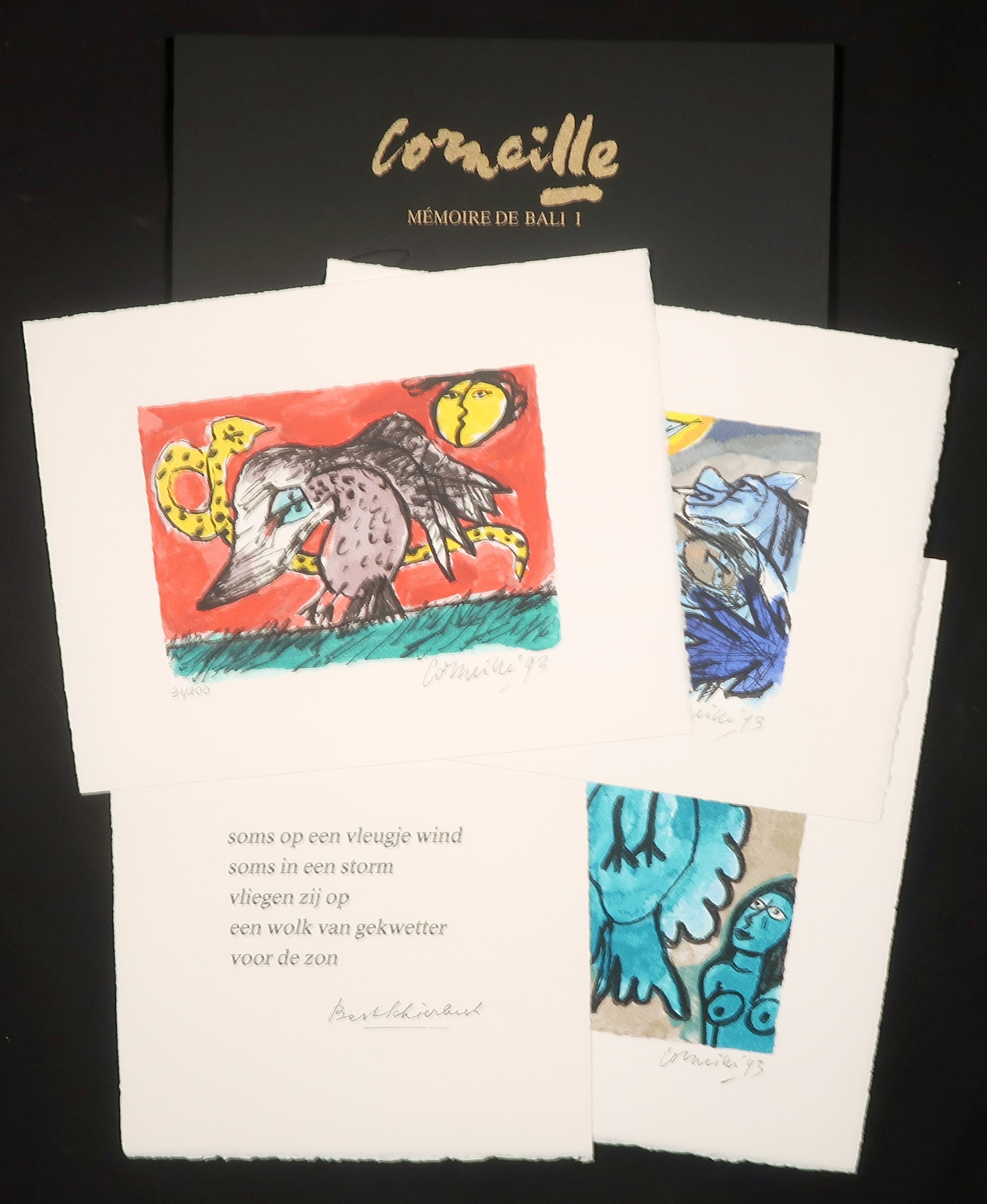 Corneille - Verzamelmap met 3 zeefdrukken, Mémoire de Bali I kopen? Bied vanaf 180!