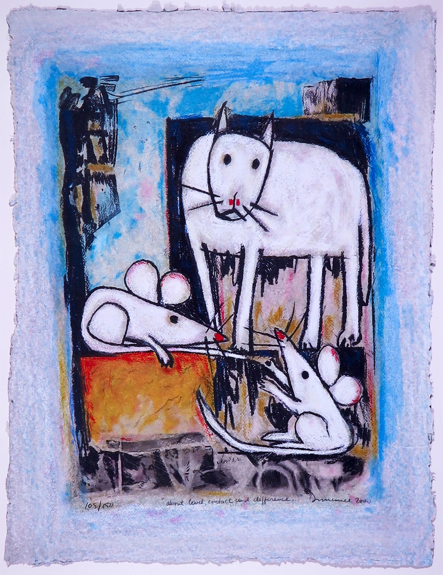 Hans Innemee - Zeefdruk, About level, contact and difference verkocht voor € 1!