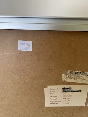 Niet of onleesbaar gesigneerd - Gemengde techniek op papier - Zonder titel - Ingelijst (Groot) kopen? Bied vanaf 1!