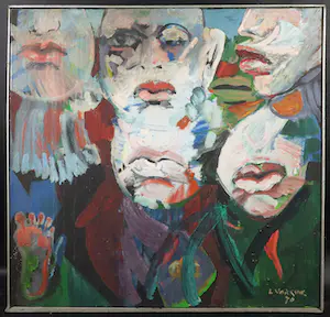 Louis Vorkink - Olieverf op doek, Droom de 5 monden - Ingelijst kopen? Bied vanaf 1!