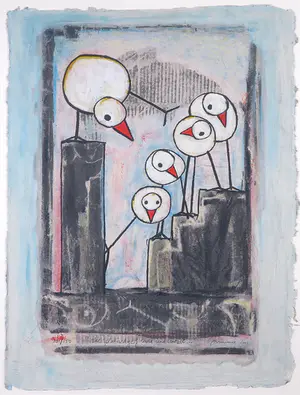 Hans Innemee - Zeefdruk, The relativity of level and contact... - Ingelijst kopen? Bied vanaf 150!