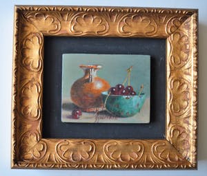 Hans Habraken - stilleven met kersen kopen? Bied vanaf 150!