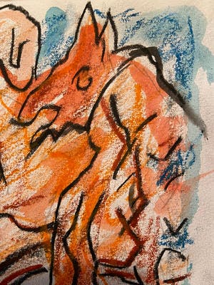 Jan Sierhuis - Tekening krijt acryl kopen? Bied vanaf 1!