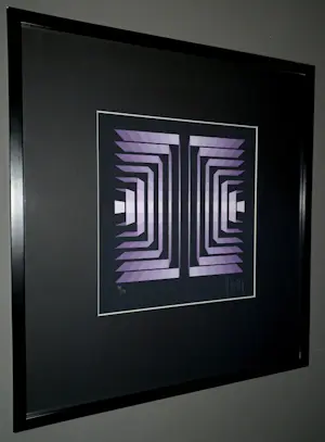 Jean Pierre Yvaral - Rayonette Violet, zeefdruk (mooi ingelijst) kopen? Bied vanaf 150!