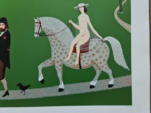 Willem Westbroek - Walking the cat ' Portait of the mayor André van der Louw met naakte vrouw kopen? Bied vanaf 50!