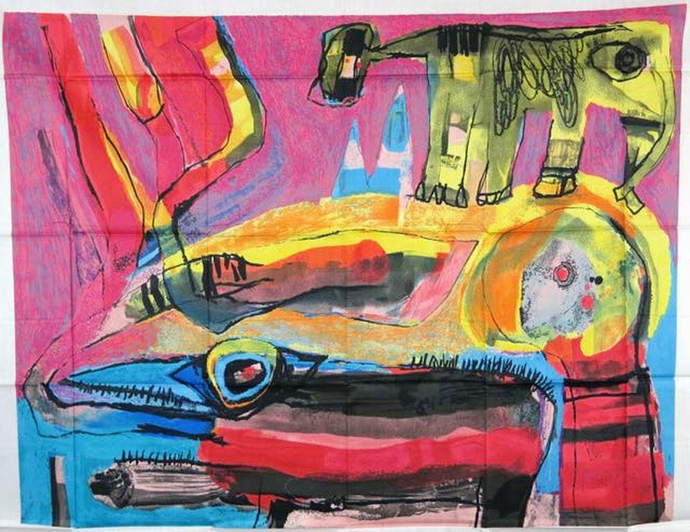 Geert Vrijdag - Zeefdruk op katoenzijde, Vertellingen aan kinds-kinderen kopen? Bied vanaf 1!