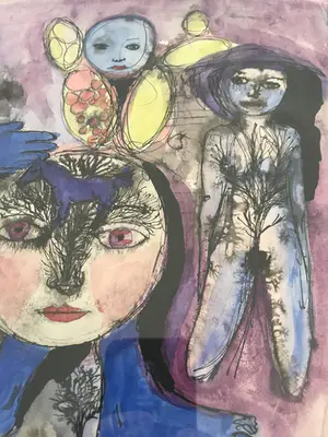 Judith Boer - Prachtige gesigneerde aquarel - 1971 - Zeer goede staat - Uniek werk kopen? Bied vanaf 95!