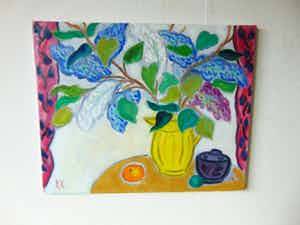 Keimpe Kootstra - Seringen met chinees schaaltje. verkocht voor € 175!