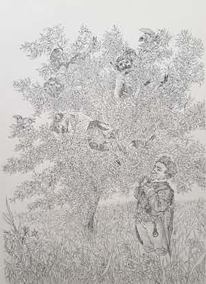 Peter Vos - Duivels in de boom gevangen verkocht voor € 120!