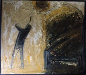 Staf Van Elzen - Abstracte voorstelling - Olieverf op Doek, Ingelijst kopen? Bied vanaf 200!