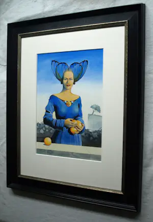 Linda Groen - Ingelijste aquarel , Vlinderkoningin - Lijst, 78 x 61 cm. kopen? Bied vanaf 250!