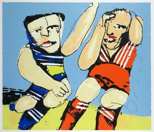 Herman Brood - Zeefdruk, Voetbal - Ingelijst kopen? Bied vanaf 200!