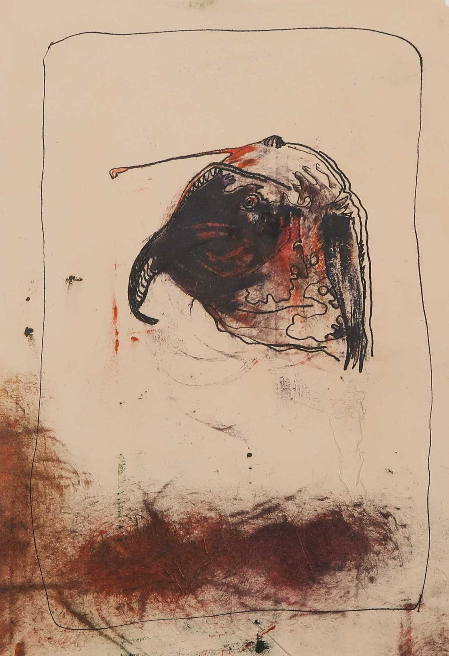 Ad Arma - Krijt- en pentekening, Zonder titel verkocht voor € 35!