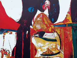 Guido de Waart - Abstracte compositie, hoogdrukets vendu pour 50€ !