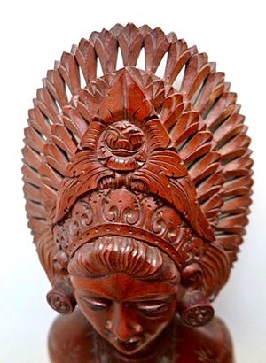 Curiosa - Buste van een Balinese Djanger Danseres - Handgesneden Hout kopen? Bied vanaf 50!