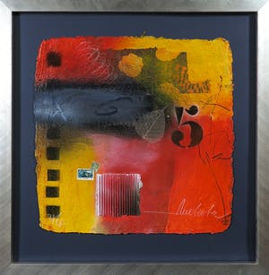 Theo Koster - Zeefdruk en collage, Zonder titel - Ingelijst kopen? Bied vanaf 20!