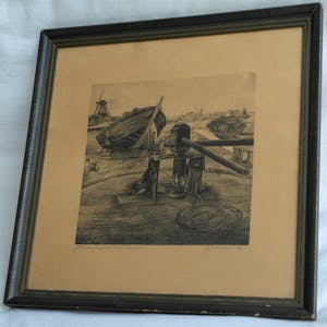 Gijs Voskuyl - Litho, “Jotter van Jaapje van Karel” - gesigneerd & ingelijst - 1949 kopen? Bied vanaf 1!