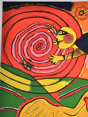 Corneille - L' enchantement du soleil serpent - litho - 100x78 cm - 1997 kopen? Bied vanaf 765!