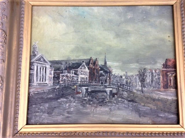 Niet of onleesbaar gesigneerd - Oud stadsgezicht kopen? Bied vanaf 1!