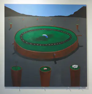Paul Nassenstein - Acryl op doek, Verkeerslandschap (Zeer groot!) kopen? Bied vanaf 900!