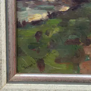 Piet van Wijngaerdt - Olieverf op paneel, gesigneerd, ca. 28 × 33,5 cm, landschap. kopen? Bied vanaf 100!