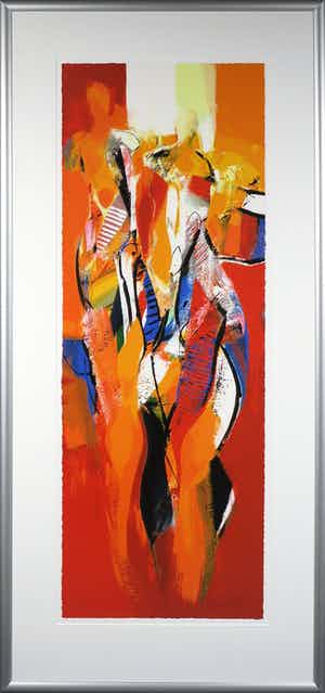 Peter Meijer - Zeefdruk, In het voorbij gaan - Ingelijst (Groot) verkocht voor € 50!