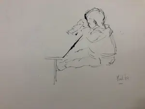 Phil Vermeer-Weterings - twee kinderen (meerdere tekeningen) kopen? Bied vanaf 50!