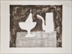 Klaas Gubbels - Litho: 'Theekan en fruitschaal' (1987) kopen? Bied vanaf 350!