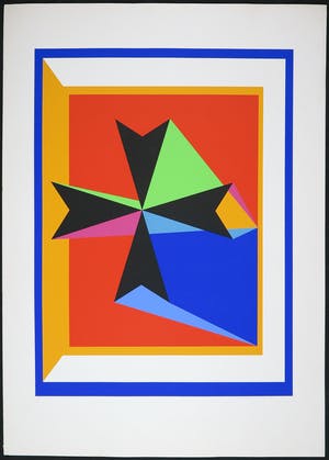 Guy Vandenbranden - Zeefdruk, Compositie met ster kopen? Bied vanaf 100!