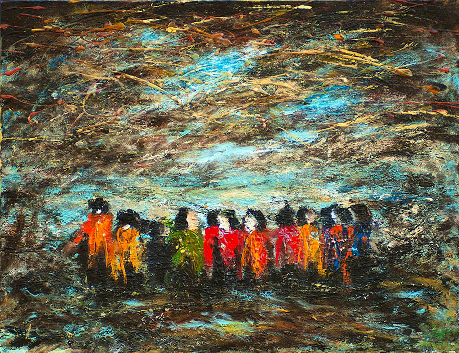 Jean-Jacques Marie - Les gens de la mer. Style contemporain et expressif. kopen? Bied vanaf 300!