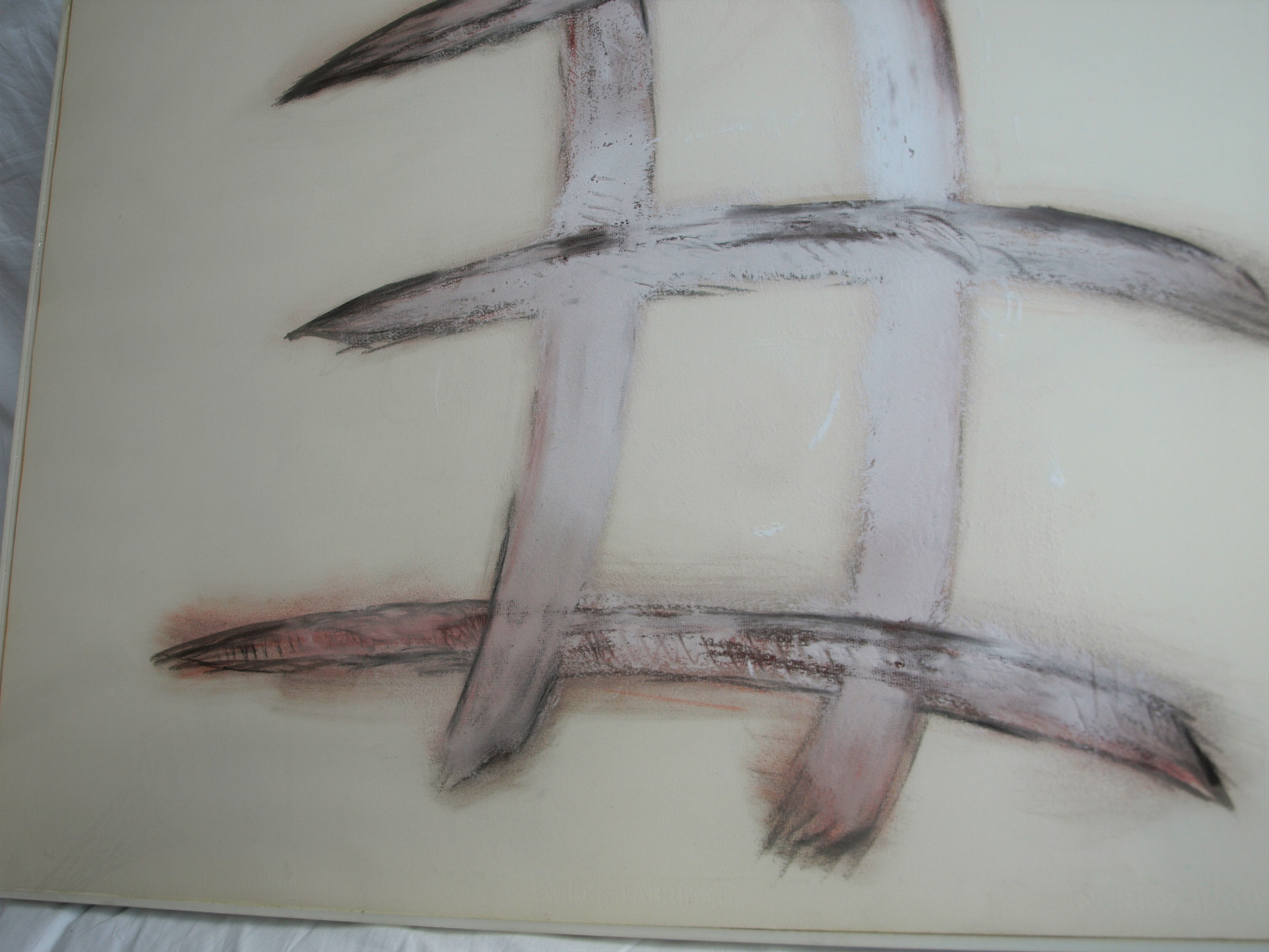 Niet of onleesbaar gesigneerd - Pastel , Abstracte compositie – 72 x 102 cm - 1985  kopen? Bied vanaf 1!