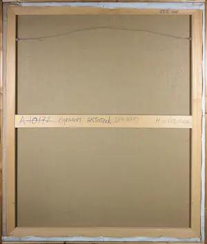 Hans van Leeuwen - Gemengde techniek op doek, Don't burn the bridge etc II - Ingelijst (Groot) kopen? Bied vanaf 100!