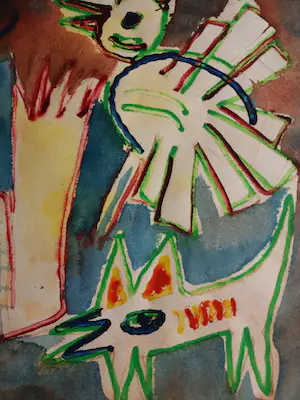 Jacob Kanbier - schilderij op papier kopen? Bied vanaf 1!