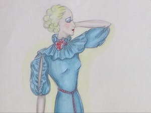 Niet of onleesbaar gesigneerd - Twee modellen in Art Deco-stijl - Gemengde technieken kopen? Bied vanaf 1!