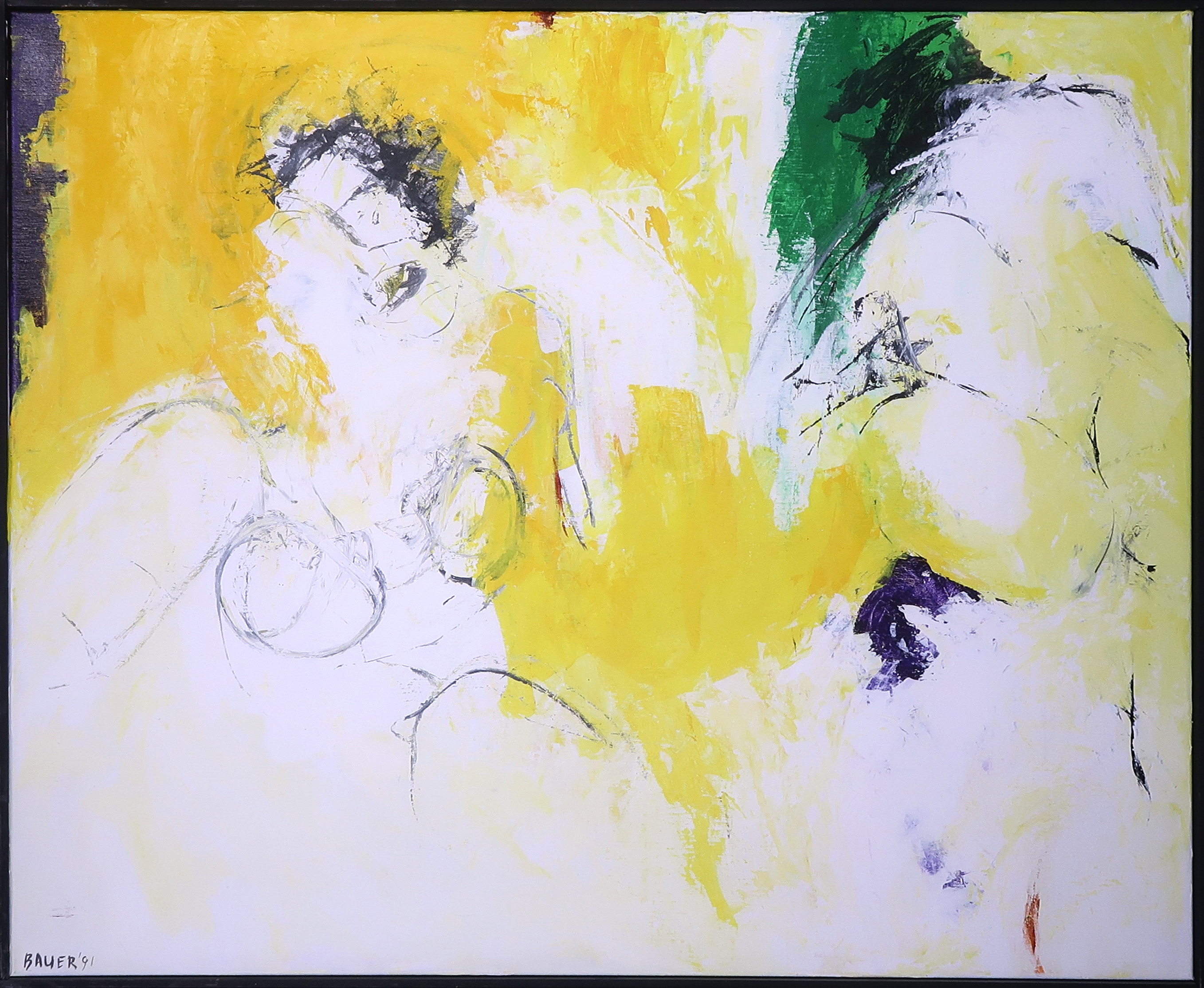 Menno Bauer - Acryl op doek, Een schaduw van schaamte - Ingelijst kopen? Bied vanaf 150!