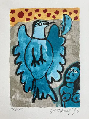 Corneille - Unieke serie van 6 stuks Corneille zeefdrukken (zelfde oplage en net ingelijst) kopen? Bied vanaf 850!