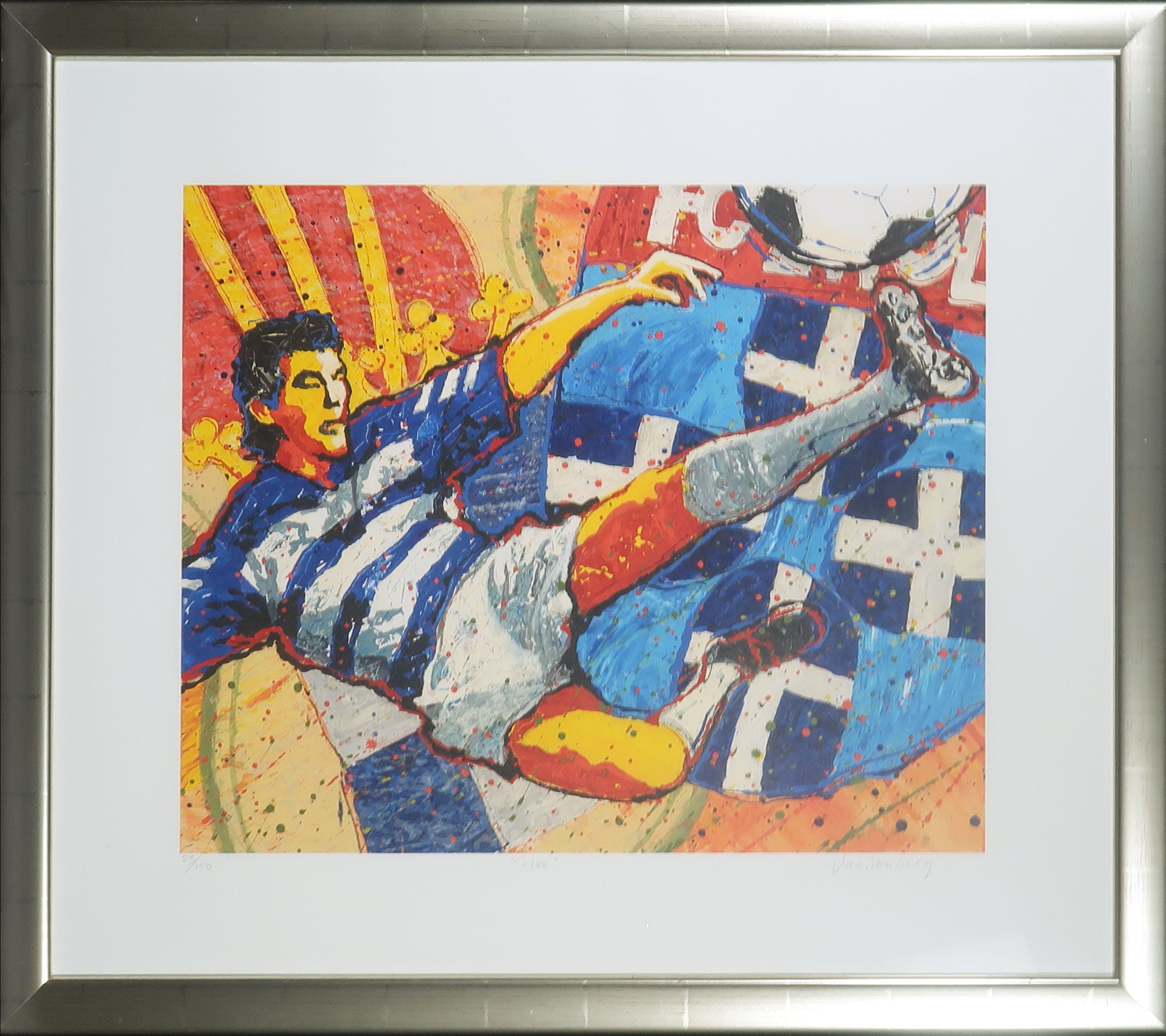 Adje Vandenberg - Zeefdruk, FC Zwolle - Ingelijst kopen? Bied vanaf 1!