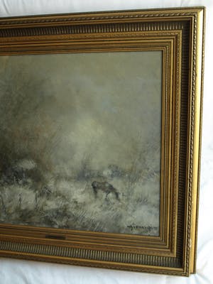 Theodorus van Oorschot - Ingelijst, olieverf op doek , Brabants landschap met paard - ca. 1940-1950 kopen? Bied vanaf 100!