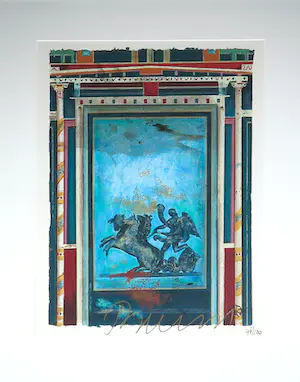 Gerti Bierenbroodspot - Zeefdruk, Poort met strijdwagen - Ingelijst kopen? Bied vanaf 1!