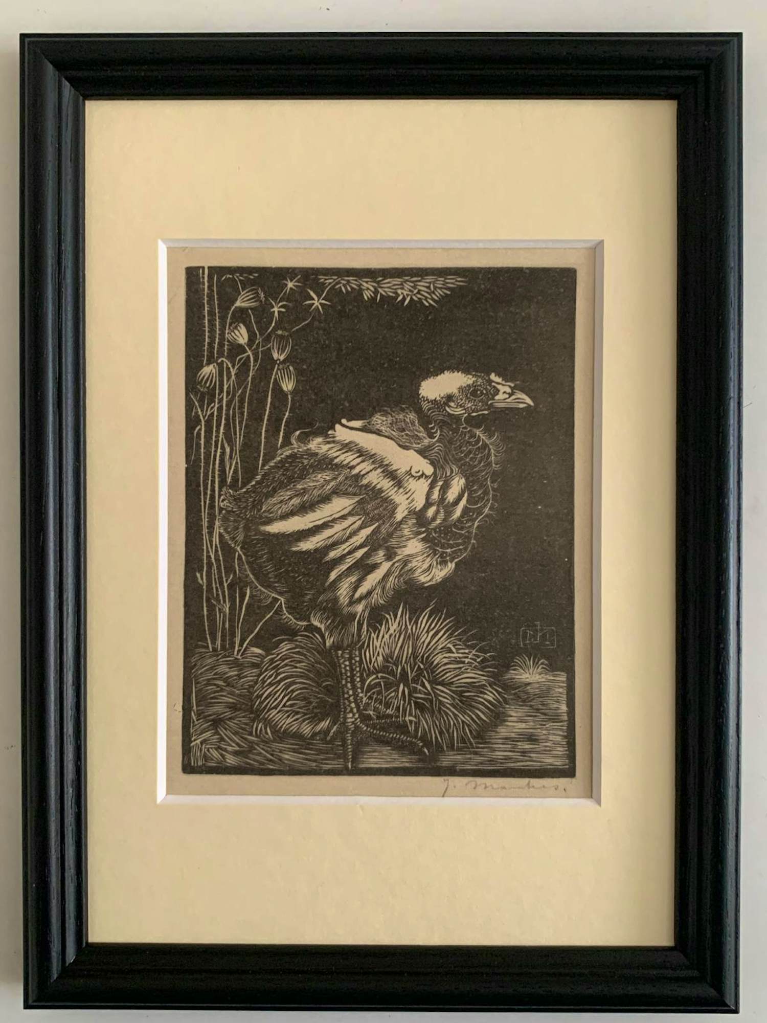 Jan Mankes - Jan Mankes, “Nestkuiken”, 1917 verkocht voor € 75!