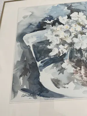 Coraline Backer - Bloem in een pot schilderij kopen? Bied vanaf 10!