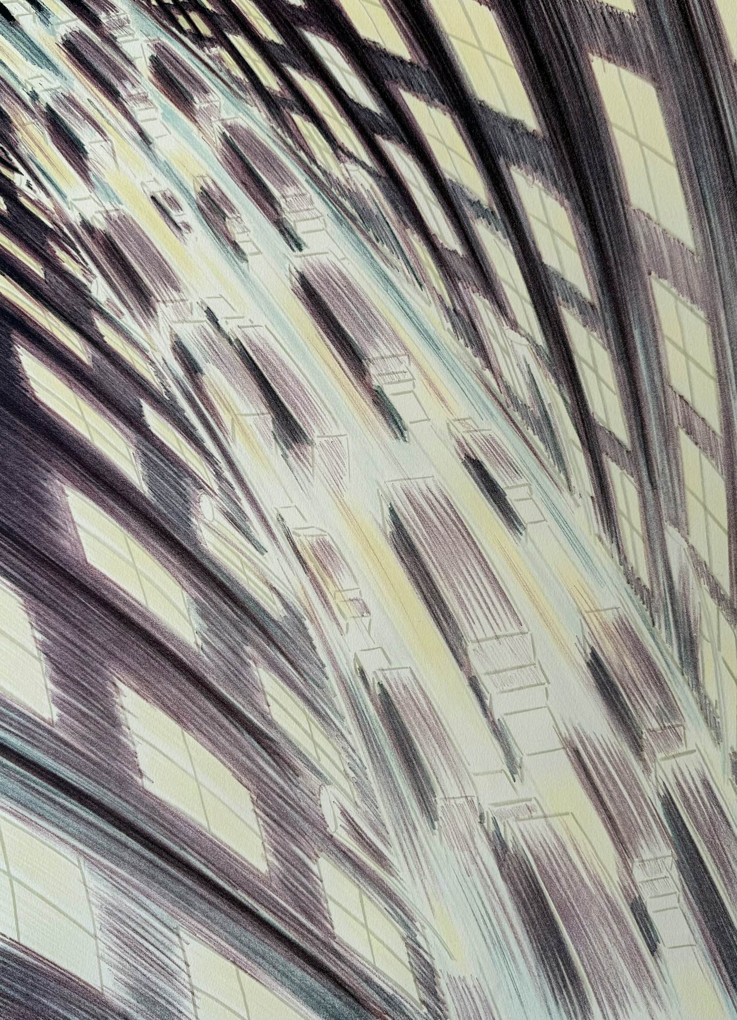 Jeroen Henneman - Handgesigneerde kleurenlitho | 'Verkeer in de stad' | 1988 kopen? Bied vanaf 200!