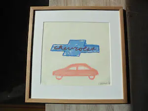 Klaas Gubbels - litho op handgeschept papier 'Chevrolet' kopen? Bied vanaf 175!