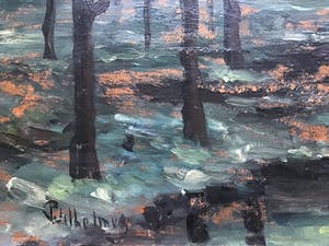 Pie Wilhelmus - Bos in winterschemering. kopen? Bied vanaf 1!