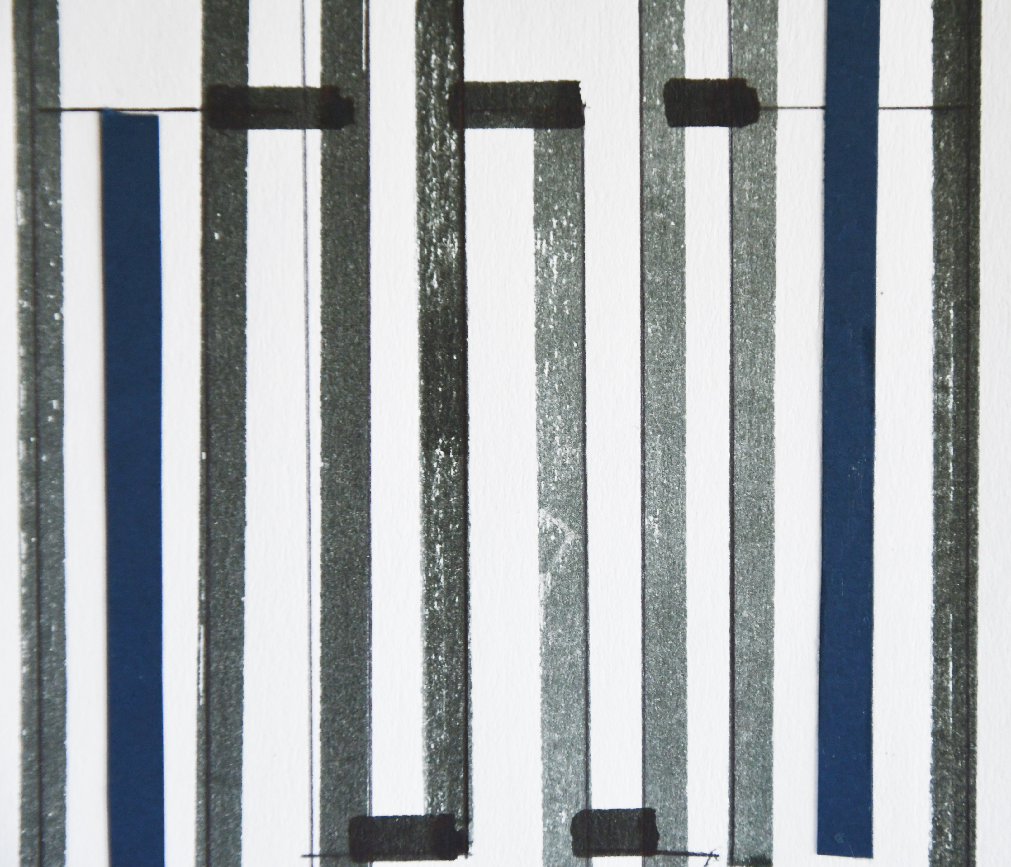 Siep van den Berg - #CONSTRUCTIVISTISCHE COLLAGE # pen en blauw papier, 1990, mint kopen? Bied vanaf 39!