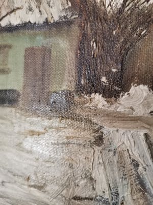 Niet of onleesbaar gesigneerd - Winters dorpszicht kopen? Bied vanaf 1!