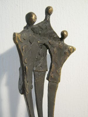 Brons (Onbekend) - Sculptuur - "Schouder aan Schouder" - gesigneerd kopen? Bied vanaf 60!