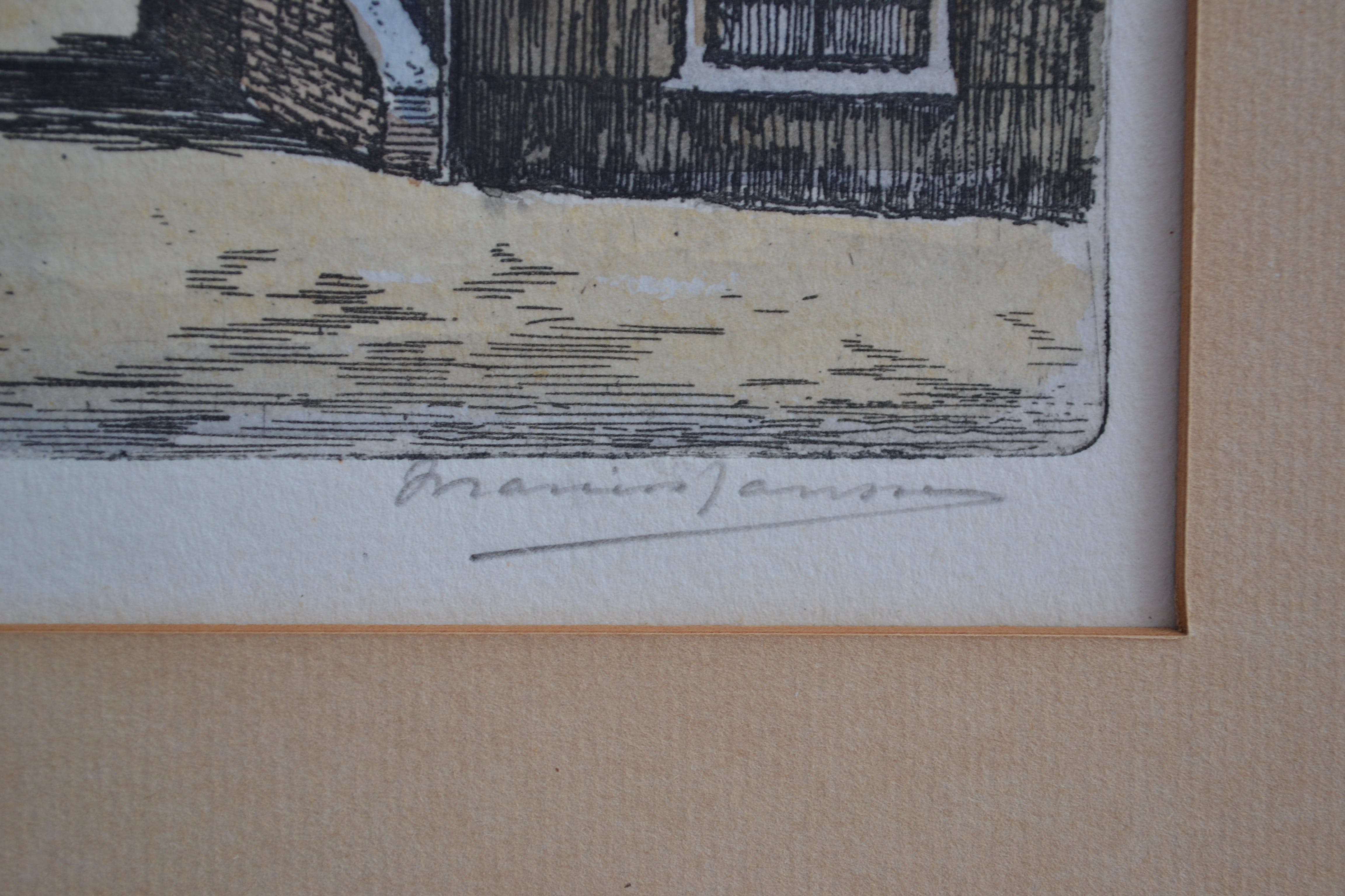 Marius Johannes Janssen - Gekleurde ets - Tiel Waterpoort kopen? Bied vanaf 1!