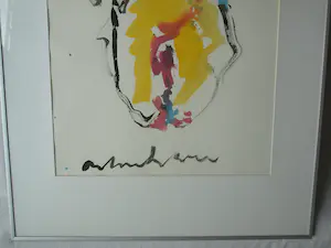 Anton Heyboer - Acrylverf , Moeder, vader en kind – Ingelijst, 101 x 71 cm kopen? Bied vanaf 1!