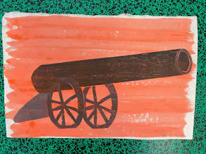 Klaas Gubbels - Het kanon (met aquarel) kopen? Bied vanaf 400!